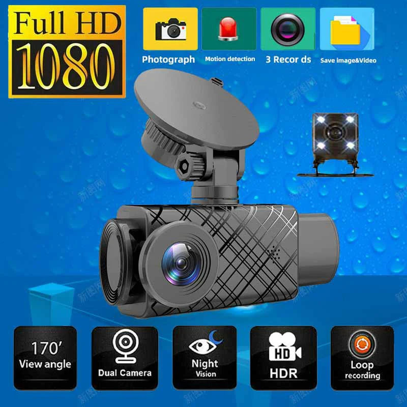 Compact Car Camera 2 Inch Display Full HD